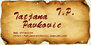 Tatjana Pavković vizit kartica